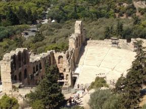 The Odeon of Herodes Atticus - a stone theatre structure built in 161 AD