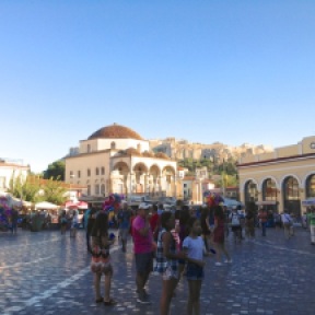 The lively Monastiraki Square
